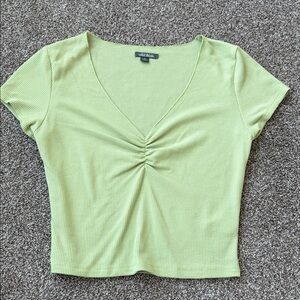 Wild Fable Light Green Ribbed Top